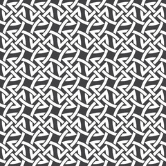 Seamless pattern of intersecting braces with swatch for filling. Celtic chain mail. Fashion geometric background for web or printing design.