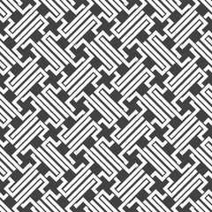 Seamless pattern of intersecting complex shapes with swatch for filling. Celtic chain mail. Fashion geometric background for web or printing design.