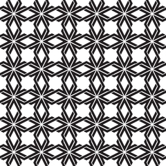 Fototapeta premium Chain mail of intersecting geometric shapes. Celtic seamless pattern with swatch for filling. Fashion geometric background for web or printing design.