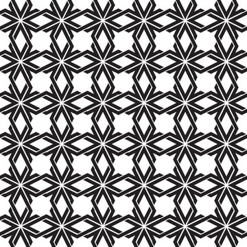 Chain mail of intersecting geometric shapes. Celtic seamless pattern with swatch for filling. Fashion geometric background for web or printing design.