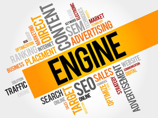 ENGINE word cloud, business concept