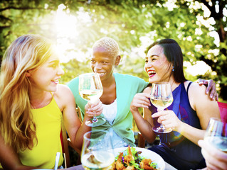 Diverse People Friends Hanging Out Drinking Concept