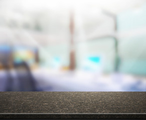 Table Top And Blur Office Background