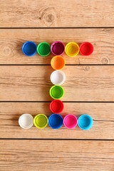 Alphabet colorful font style