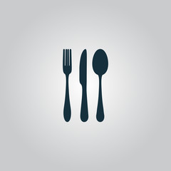 Knife, fork and spoon