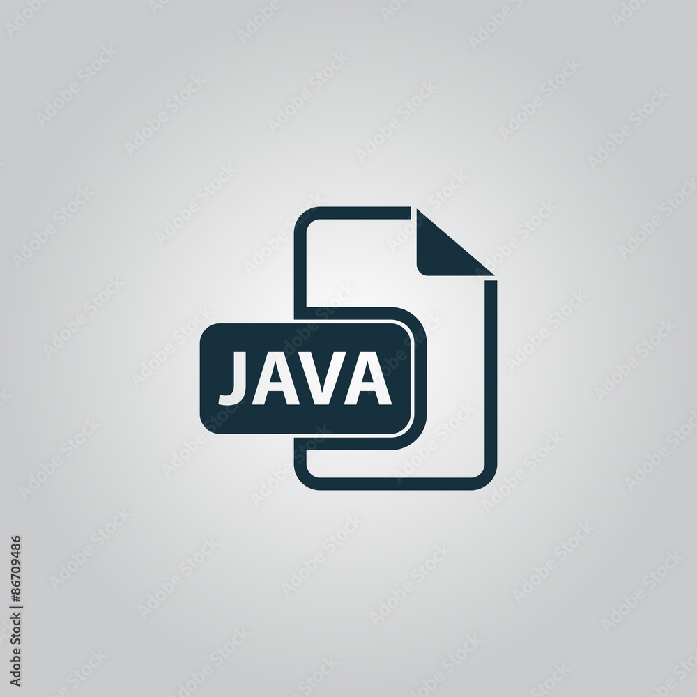 Poster java development file format flat icon