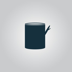 Tree stump, vector icon