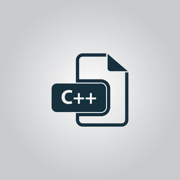 C development file format flat icon