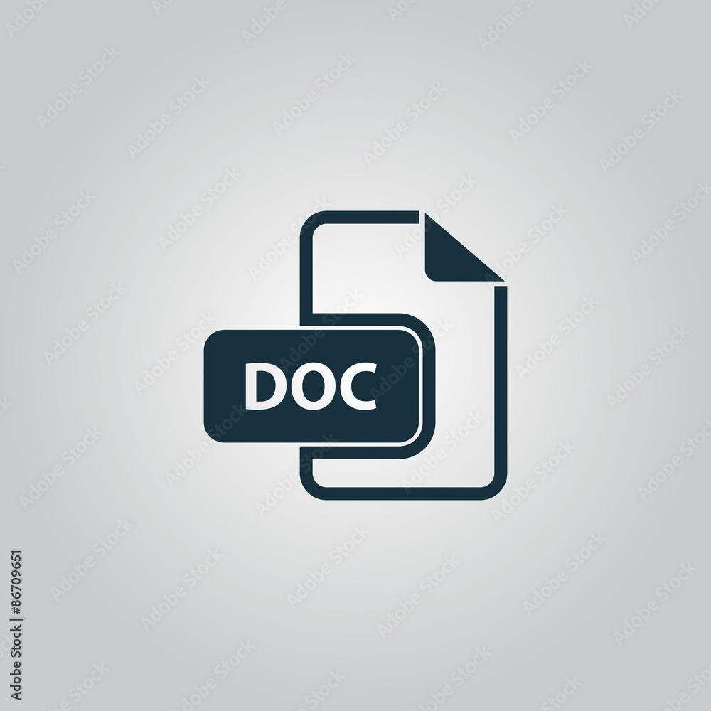 Poster doc vector file extension icon.
