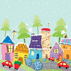 Colorful Christmas City