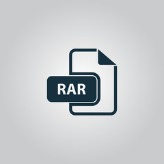 RAR file format icon vector.