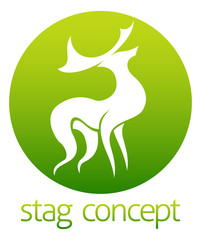 Deer stag circle design