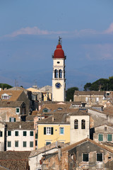 Fototapeta na wymiar St.Spiridon church tower Corfu Greece