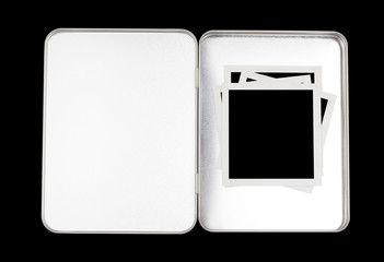 Silver box with photo frames