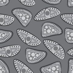 Vector black and white seamless pattern. Monochrome ornament stylish background. Vector repeating texture. Modern graphic design