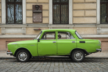 Old Green moskovitz Car in Odessa