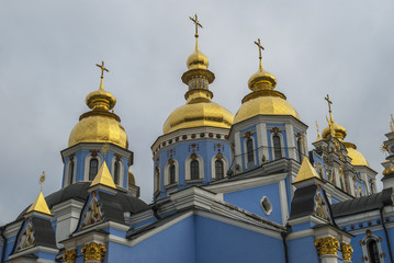 Fototapeta na wymiar St Michaels gold domed monastery in Kiev