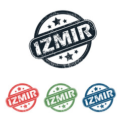 Round Izmir city stamp set