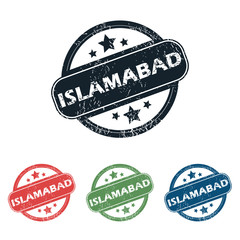 Round Islamabad city stamp set