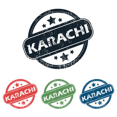 Round Karachi city stamp set