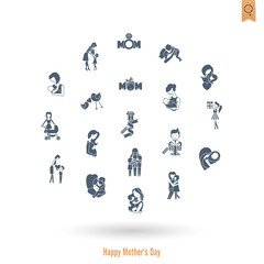 Fototapeta premium Happy Mothers Day Icons