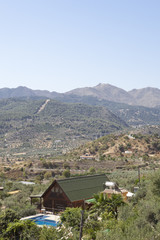 Fototapeta na wymiar Sierra de Nieves countryside properties