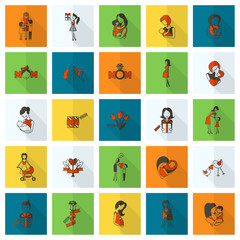 Naklejka premium Happy Mothers Day Icons