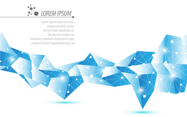 vector polygonal pattern hi tech concept background