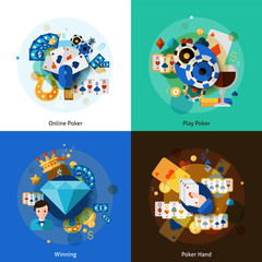 Poker icons set 