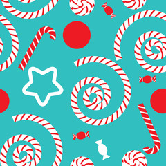 vector seamless pattern with candy