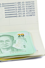 Saving Account Passbook with Thai money