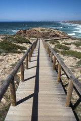 Fototapeta na wymiar Promontory adjacent to Bordeira Beach, Algarve, Portugal