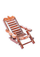 wooden chair isolated on white background.