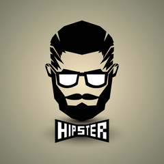 Black hipster sign