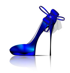 large blue shoe