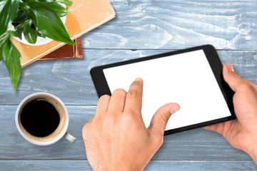 Digital Tablet, Human Hand, Holding.