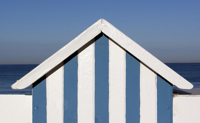 blue and white beach house