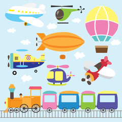 Cute Vehicles Set