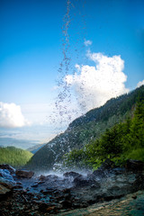 Small waterfall in the mountains