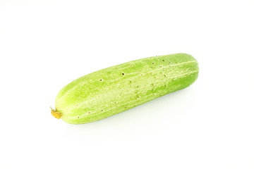 fresh cucumber on pure white background