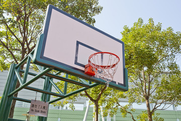 basketball board on the blue sky