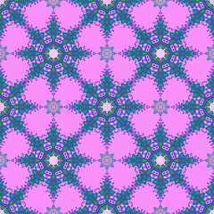 Hand drawing zentangle manala color seamless pattern