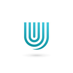 Letter U logo icon design template elements