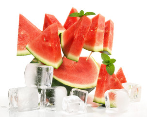 Wassermelone mit Eis