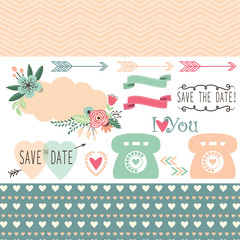 Wedding invitation design elements