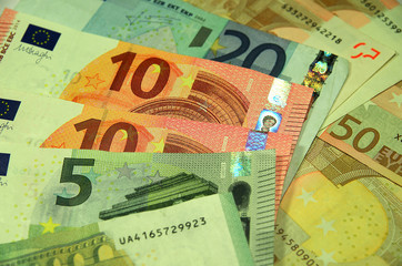 Fototapeta na wymiar Viele verschiedene Euro-Geldscheine