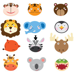 Cute Animal Heads Set