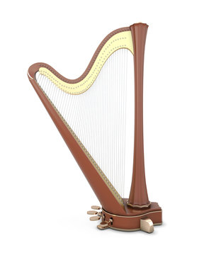 Harp isolated on a white