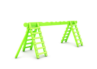 Green element a playground ladder