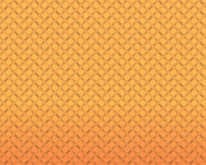 編みこみ柄　/　オレンジのグラデーションの中に丁寧な雰囲気の編みこみ柄を入れました。